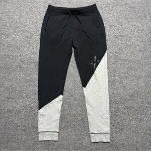 Armani Exchange Joggers Pants Mens Small Black Gray Colorblock Designer A|X Logo